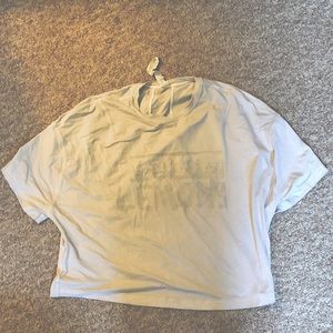 Grey Lulu lemon crop workout tee size 4